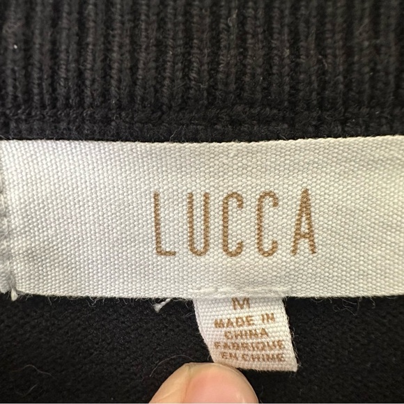 LUCCA Crew Neck Sweater with ruffle sleeve - Picture 5 of 7